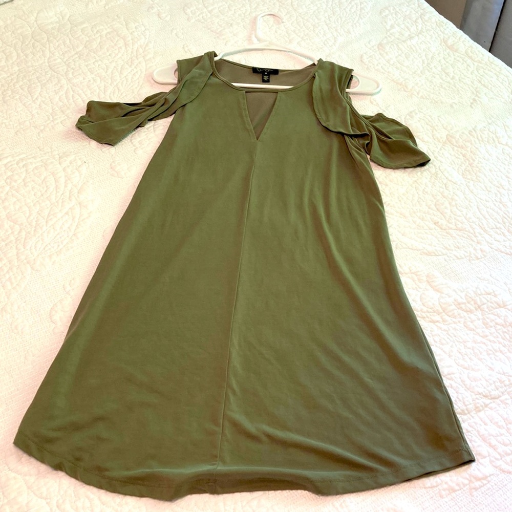 Olive green dress